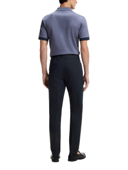 BOSS Stretch Cotton Blend Trousers - view 2, Dark Blue