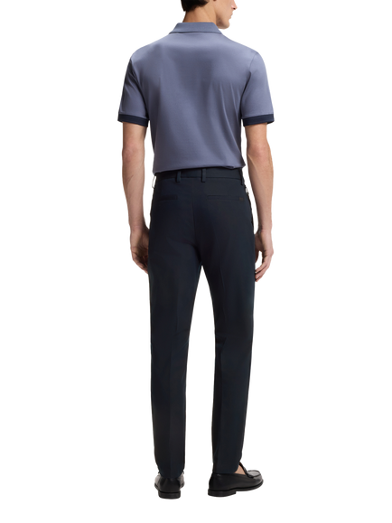 BOSS Stretch Cotton Blend Trousers - view 2, Dark Blue