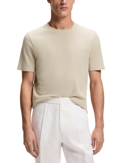 BOSS Tiburt Cotton Blend T-Shirt, Open Beige, Open Beige