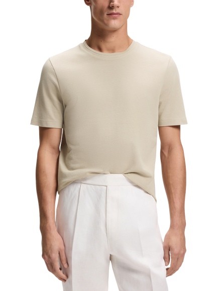BOSS Tiburt Cotton Blend T-Shirt, Open Beige, Open Beige