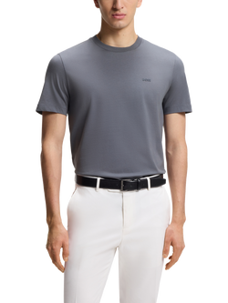 BOSS Crew Neck Cotton T-Shirt, Open Blue, Open Blue