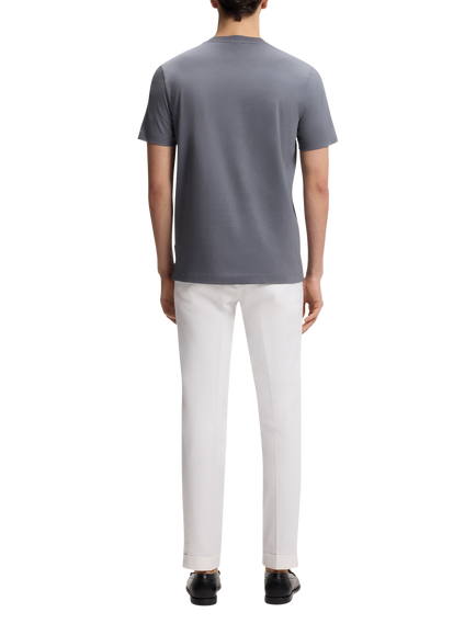 BOSS Crew Neck Cotton T-Shirt, Open Blue - view 2, Open Blue