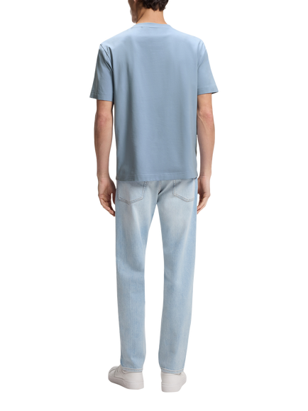 BOSS Cotton Blend Loose Fit Short Sleeve LogoT-Shirt, Light Blue - view 2, Light Blue