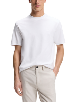 BOSS Crew Neck Cotton T-Shirt, White, White