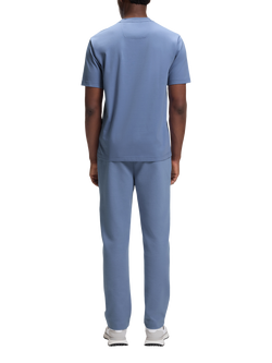 BOSS Stretch Cotton Globe Logo Pattern T-Shirt, Pastel Blue - view 2, Pastel Blue