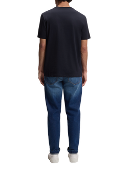 HUGO BOSS BOSS Logo Cotton T-Shirt, Dark Blue - view 2, Dark Blue