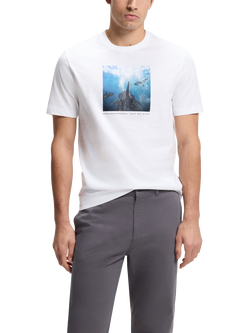BOSS Deep Sea Diver Graphic Print Cotton T-Shirt, Natural