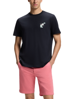 BOSS Cotton Crew Neck T-Shirt, Dark Blue, Dark Blue