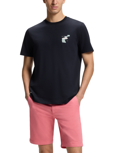 BOSS Cotton Crew Neck T-Shirt, Dark Blue, Dark Blue