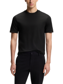 BOSS Slim Fit Crew Neck Cotton T-Shirt, Black, Black