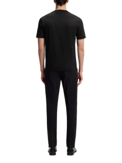 BOSS Slim Fit Crew Neck Cotton T-Shirt, Black - view 2, Black