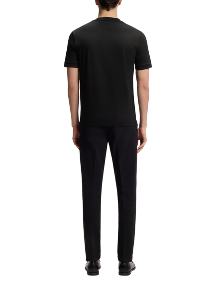 BOSS Slim Fit Crew Neck Cotton T-Shirt, Black - view 2, Black