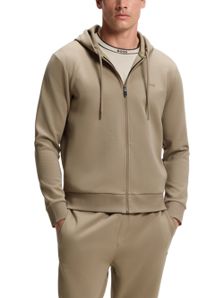 BOSS Cotton Blend Hoodie, Pastel Green, Pastel Green