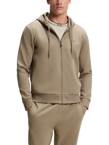 BOSS Cotton Blend Hoodie, Pastel Green, Pastel Green
