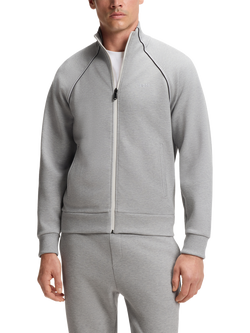 BOSS Cotton Blend Zipped Tracksuit, Silver, Silver