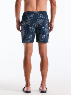 Original Penguin Floral Print Swim Shorts, Blue - view 2, Blue