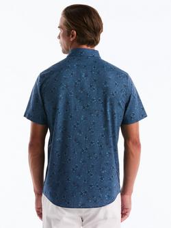 Original Penguin Cotton Blend Regular Fit Floral Shirt, Sargasso Sea - view 2, Sargasso Sea
