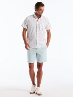 Original Penguin Cotton Regular Fit Dobby Cube Print Shirt, White - view 2, White