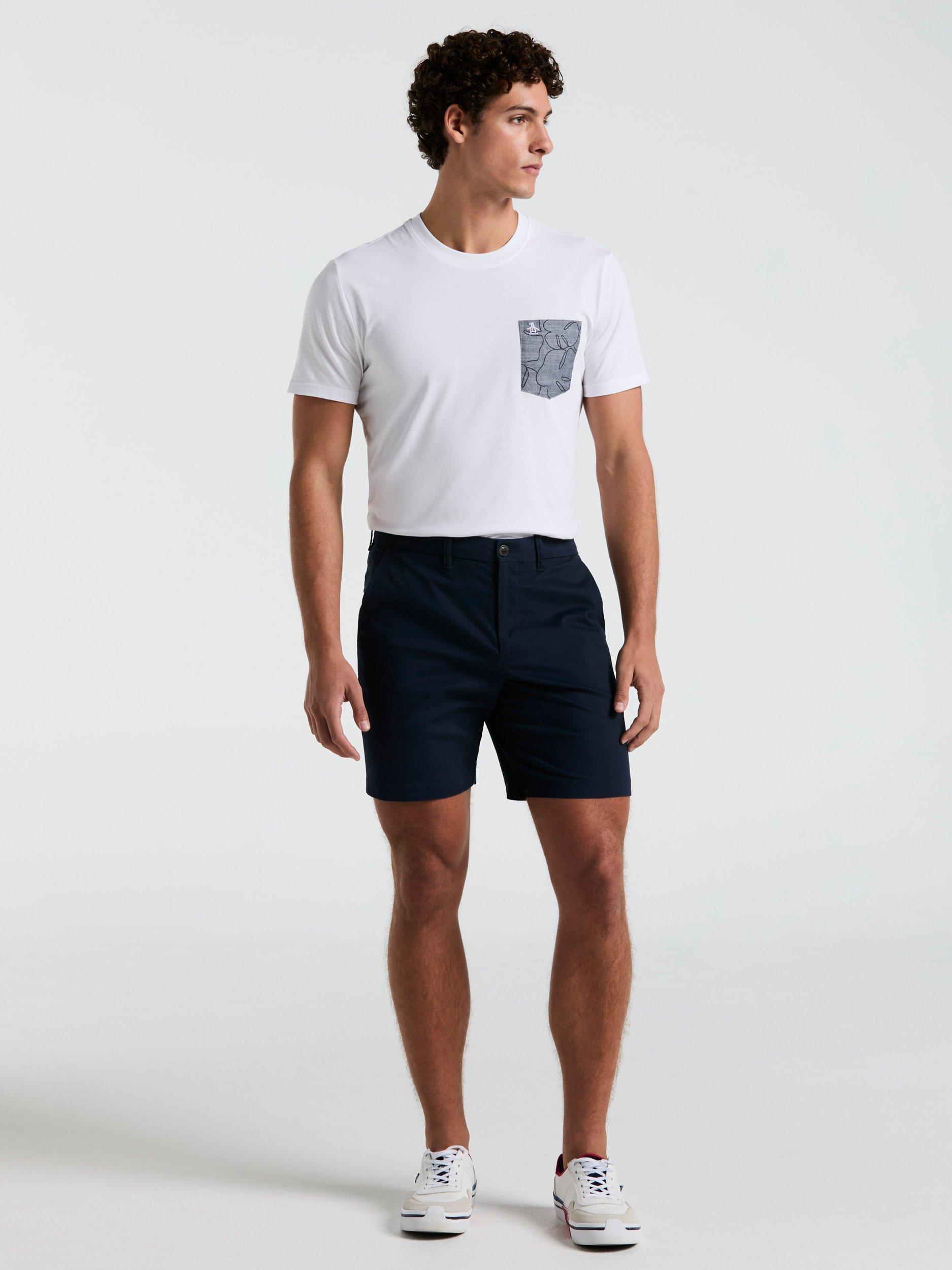 Product image 5 of 5, which shows Original Penguin Chino Shorts, Dark Sapphire, 30R