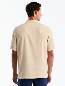 Original Penguin Ladder Viscose Blend Short Sleeve Shirt, Birch - view 2, Birch
