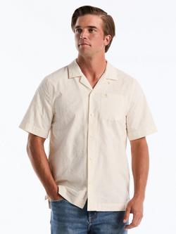 Original Penguin Cotton Regular Fit Floral Embroidered Shirt, Birch, Birch