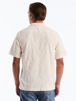 Original Penguin Cotton Regular Fit Floral Embroidered Shirt, Birch - view 2, Birch