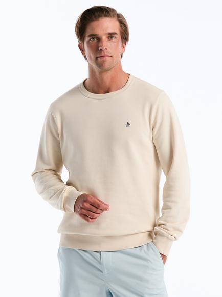 Original Penguin Cotton Blend Crew Neck Sweatshirt, Beige, Beige