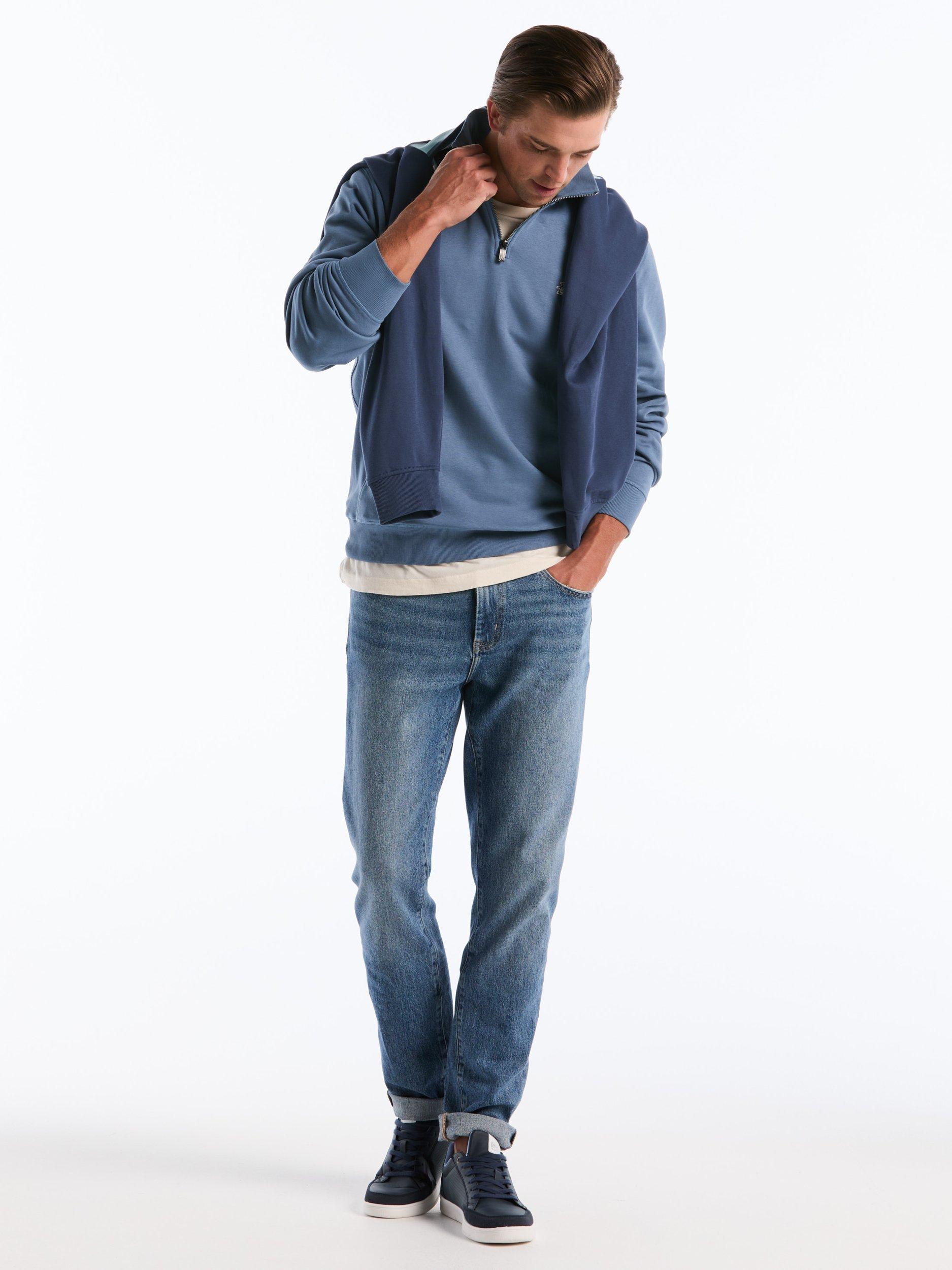 Product image 5 of 5, which shows Original Penguin Cotton Blend Quarter-Zip Sweatshirt, Blue, L