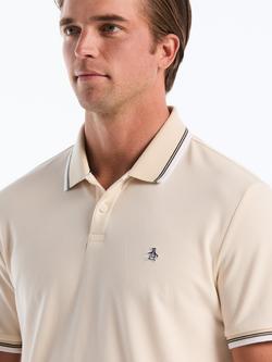 Original Penguin Sticker Pete Cotton Blend Regular Fit Tipped Polo Shirt - view 2, Birch