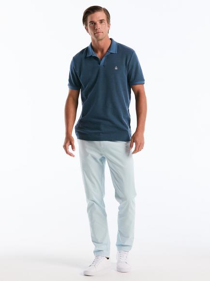 Original Penguin Cotton Regular Fit Honeycomb Jacquard Polo Shirt, Copen Blue