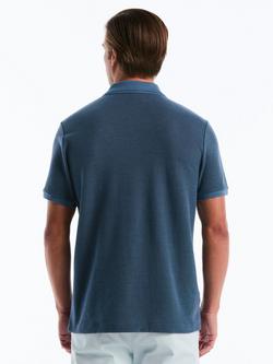 Original Penguin Cotton Regular Fit Honeycomb Jacquard Polo Shirt - view 2, Copen Blue