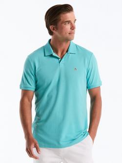 Original Penguin Daddy 2.0 Cotton Blend Regular Fit Short Sleeve Polo Shirt, Aquarelle