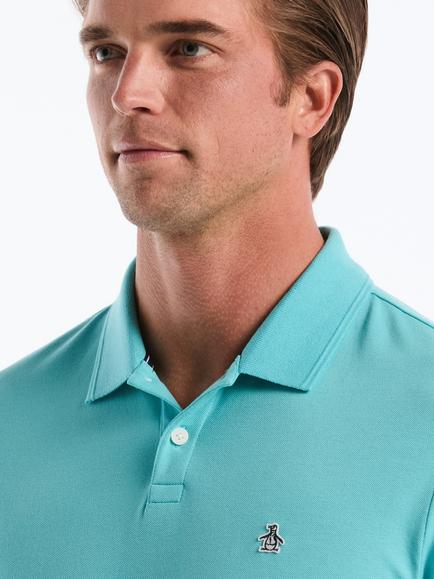 Original Penguin Daddy 2.0 Cotton Blend Regular Fit Short Sleeve Polo Shirt - view 2, Aquarelle