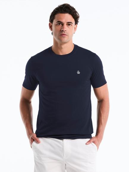 Original Penguin Cotton Regular Fit Short Sleeve T-Shirt, Dark Sapphire