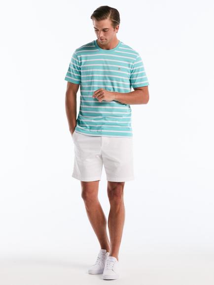 Original Penguin Breton Stripe Cotton T-Shirt, Aquarelle