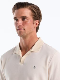 Original Penguin Cotton Regular Fit Honeycomb Jacquard Polo Shirt - view 2, Birch