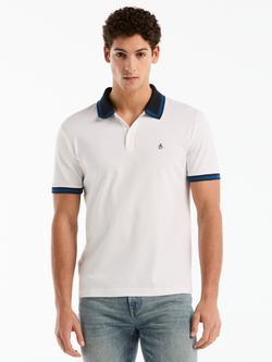 Original Penguin Cotton Interlock Polo Shirt, Bright White, Bright White