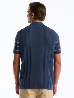 Original Penguin Cotton Regular Fit Textured Stripe Shirt, Sargasso Sea - view 2, Sargasso Sea