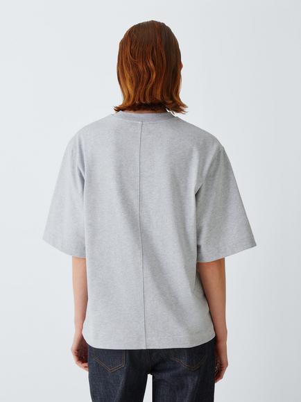 J. Lewis Heavyweight Cotton Oversized T-Shirt, Grey Marl - view 2, Grey Marl