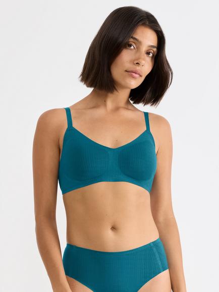 sloggi ZERO Feel Pure Soft Bra, Coral Blue