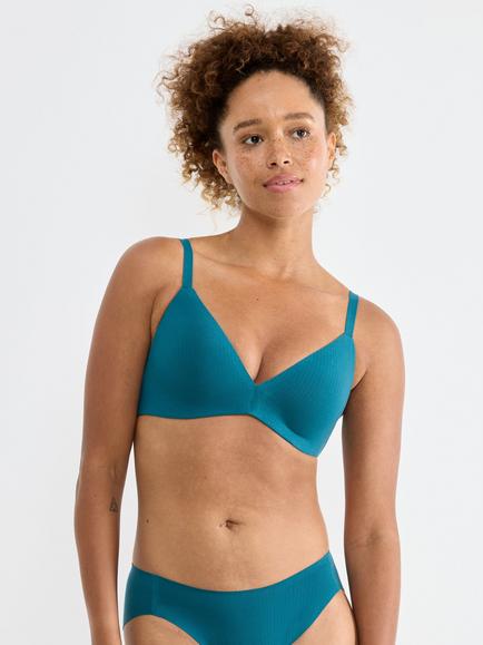 sloggi ZERO Feel Pure THE UP Push Up Bra, Coral Blue