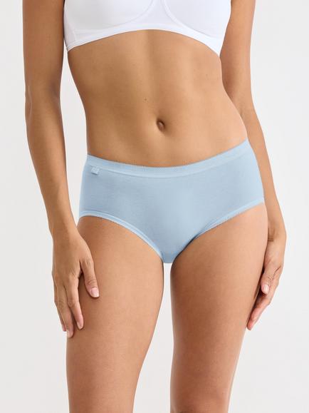 sloggi Basic Midi Knickers, Pack of 3, Light Blue - view 2, Light Blue