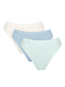 sloggi Basic+ Tai Knickers, Pack of 3, Light Blue