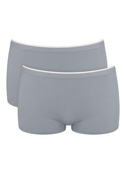 sloggi GO Sense Short Knickers, Pack of 2, Silver Chrome, Silver Chrome