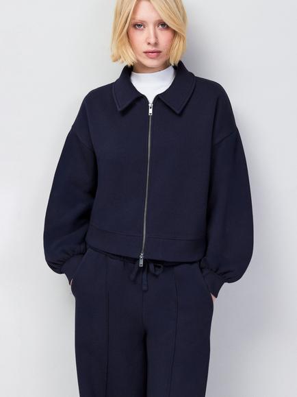 Ro&Zo Sweatshirt Bomber Jacket, Blue, Blue
