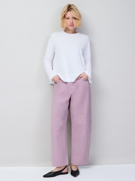 Ro&Zo Petite Barrel Leg Jeans, Pink, Pink