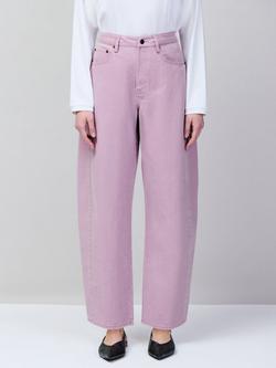 Ro&Zo Petite Barrel Leg Jeans, Pink - view 2, Pink