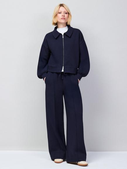 Ro&Zo Petite Wide Leg Joggers, Blue - view 2, Blue