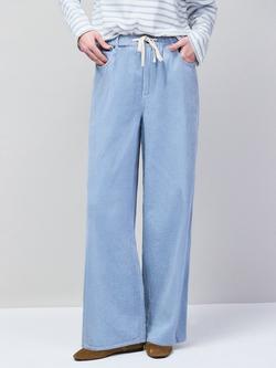 Ro&Zo Petite Drawstring Corduroy Trousers, Blue - view 2, Blue