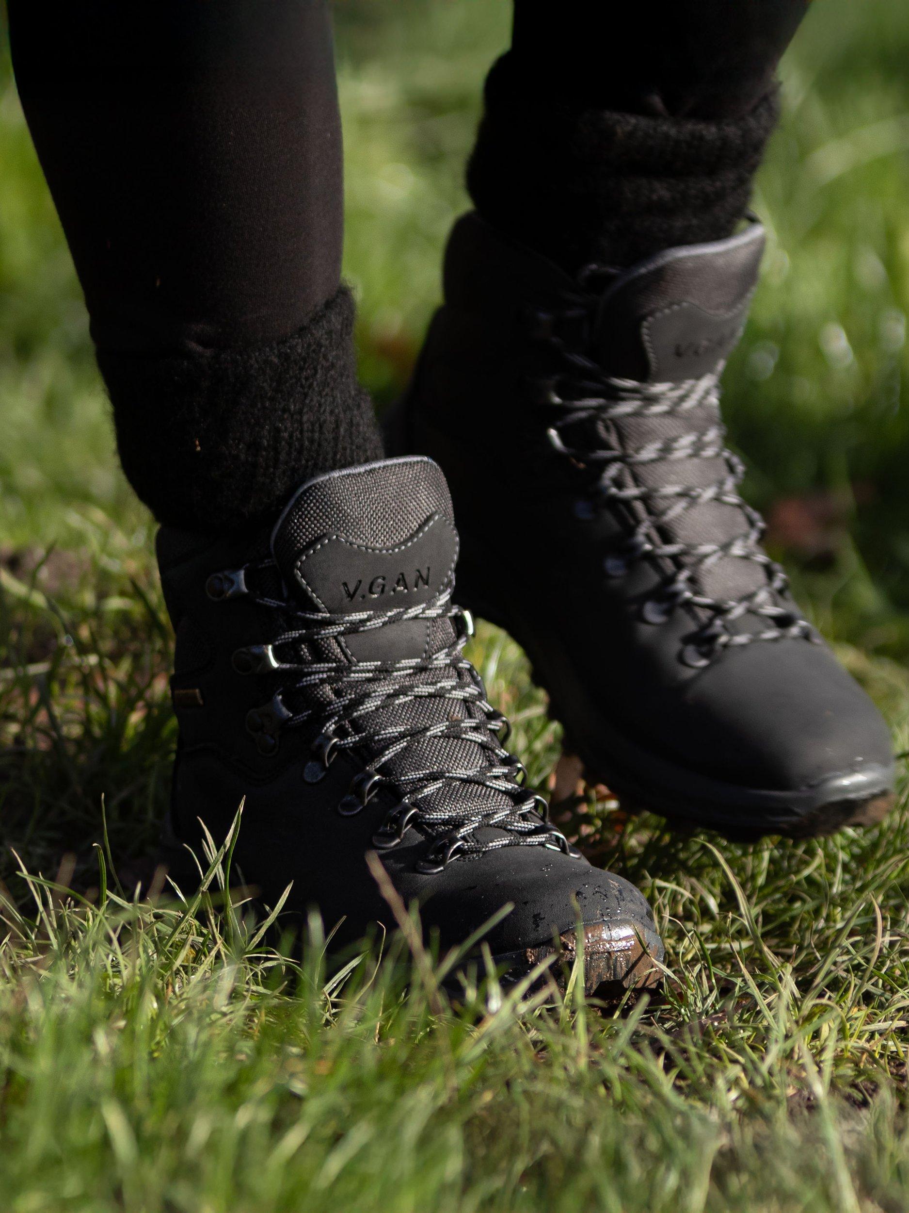 Product image 10 of 10, which shows V.GAN Vegan Arti Waterproof Hiker Boots, Black, 3